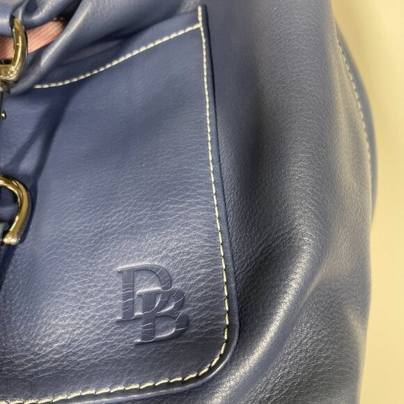 Dooney & Bourke Annalisa Lock Sac Shoulder Bag Smokey Blue Hobo Purse! - Picture 2 of 9